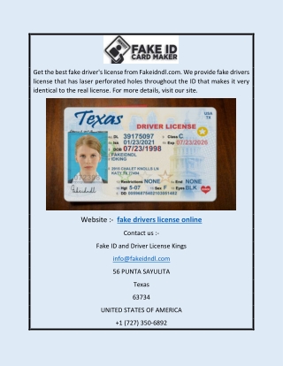 Fake Drivers License Online | Fakeidndl.com