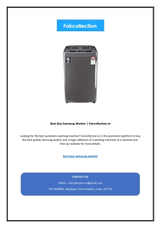 Best Buy Samsung Washer | Faircollection.in