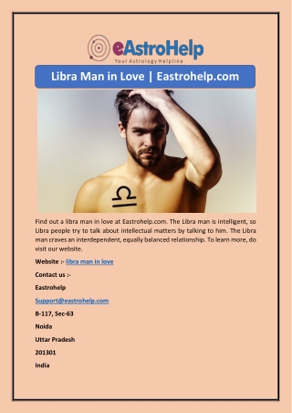 Libra Man in Love | Eastrohelp.com