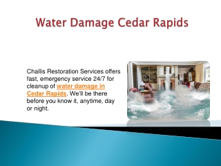 Water Damage Cedar Rapids