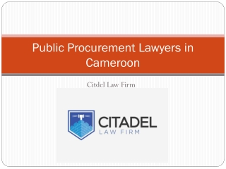 Public Procurement Lawyers in Cameroon