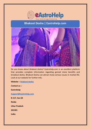 Bhakoot Dosha | Eastrohelp.com