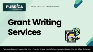 Grant Proposal writing services - Pubrica