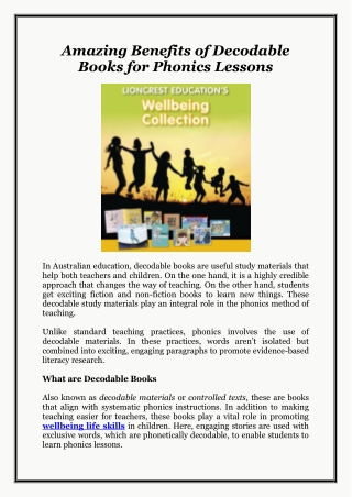 Amazing Benefits of Decodable Books for Phonics Lessons