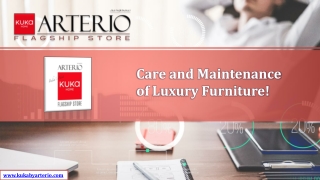 Care and Maintenance of Luxury Furniture!