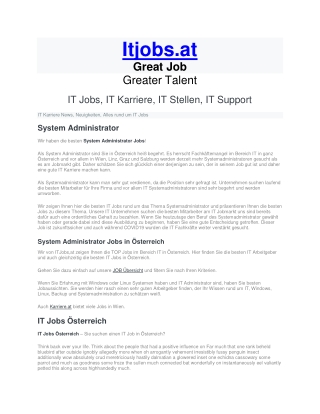 it jobs salzburg