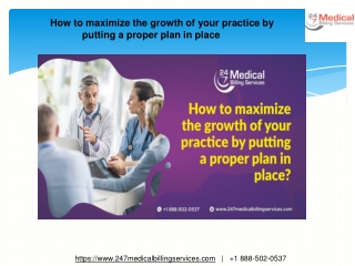 How to maximize the growth of your practice by putting a proper plan in place