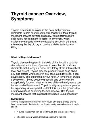 What is Thyroid cancer