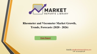 Rheometer and Viscometer Market_PPT