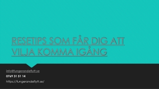 RESETIPS SOM FÅR DIG ATT VILJA KOMMA IGÅNG