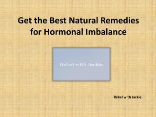 Natural Remedies for Hormonal Imbalance