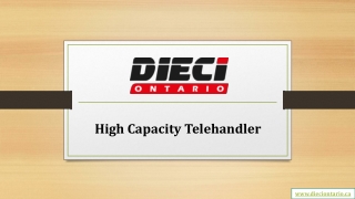 High Capacity Telehandler