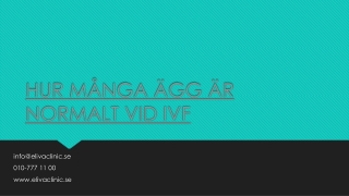 HUR MÅNGA ÄGG ÄR NORMALT VID IVF
