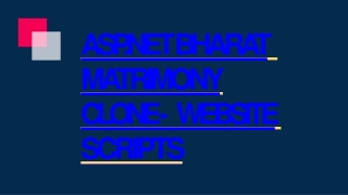 Best Asp.net Bharat Matrimony Clone Script - WEBSITE SCRIPTS