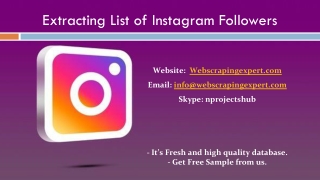 Extracting List of Instagram Followers