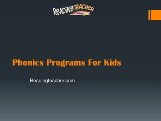 Phonics Programs For Kids - Readingteacher.com
