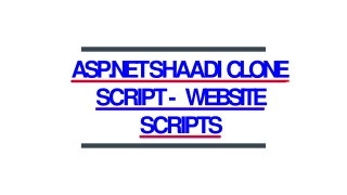 Readymade Asp.net Shaadi Clone Script - Scriptstore.in