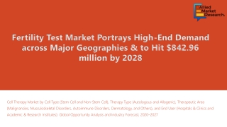 Fertility Test Market is Estimated to Experience Rapid Rise in the Span of 2021