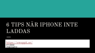 6 TIPS NÄR IPHONE INTE LADDAS
