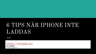 6 TIPS NÄR IPHONE INTE LADDAS