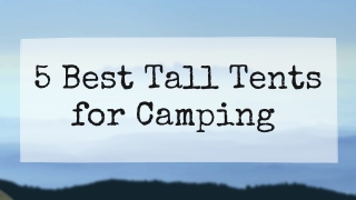 5 Best Tall Tents for Camping
