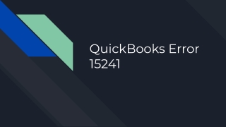 QuickBooks Error 15241