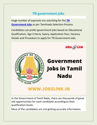 TN government jobs