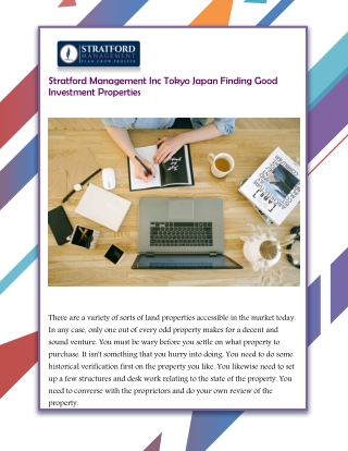 Stratford Management Inc Tokyo Japan Finding Good Investment Properties