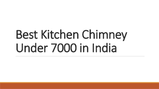 Best Kitchen Chimney Under 7000 in India