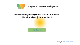 Vehicle Intelligence Systems Market Size, Share, Industry Demand, Global Analysi