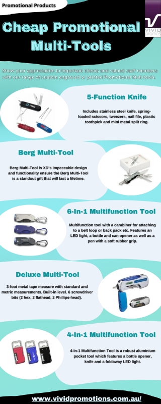 Infographic Of Compact And Multifunctional Promotional Multi-Tools!