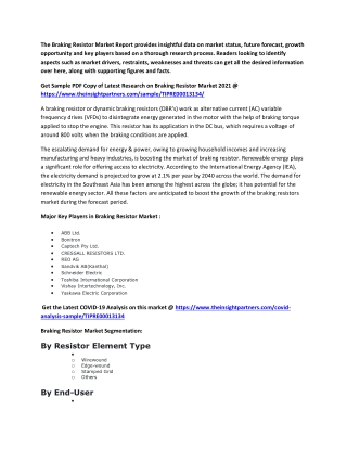 Braking Resistor Market