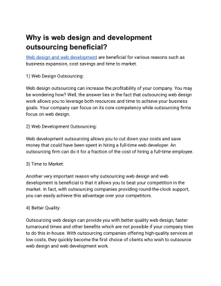 why outsourcing web design and web development for your website_