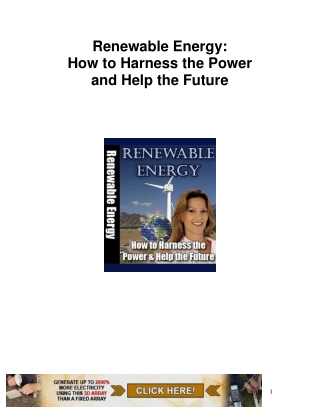 Renewable Energy