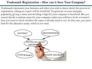 Trademark Registration – How can it Save Your Company?