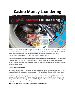 Casino Money Laundering