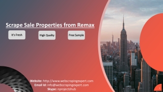 Scrape Sale Properties from Remax