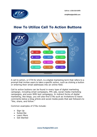 How To Utilize Call To Action Buttons