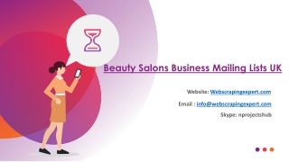 Beauty Salons Business Mailing Lists UK