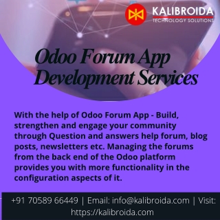 Odoo Forum App Development Services