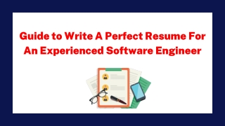 Perfect Resume for experienced Software Engineer