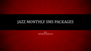 Jazz Monthly SMS Packages