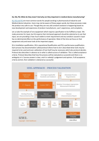 IQ, OQ, PQ What do they mean And why are they important in medical device manufacturing