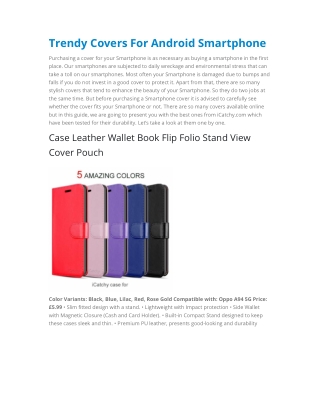 Trendy Covers For Android Smartphone