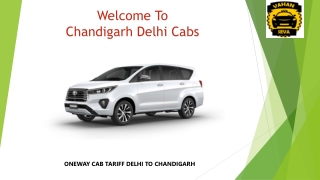 Book Chandigarh To Delhi Taxi