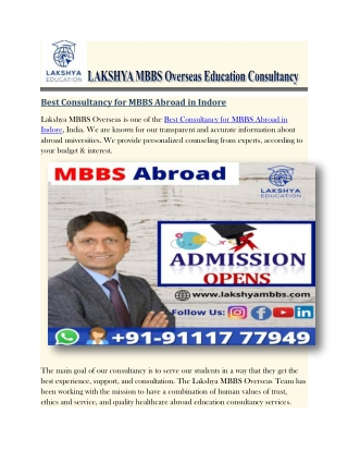 MBBS Admission Consultants in Indore