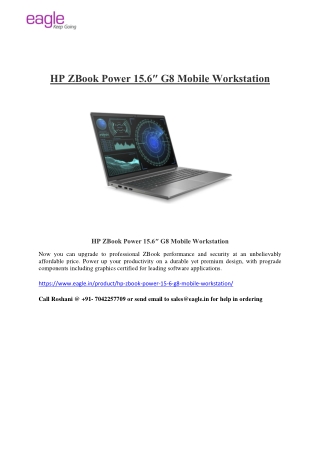 HP ZBook Power 15.6″ G8 Mobile Workstation