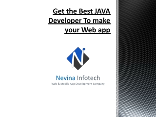 Get the Best JAVA Developer To make your Web app