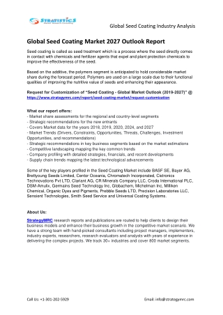 2027 Seed Coating Market Country & Regional Analysis