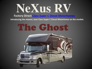 NeXus RV Introduces 2014 Class Super C Diesel Motorhomes